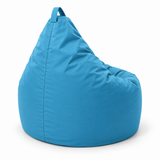 Pouf poire uni bleu turquoise