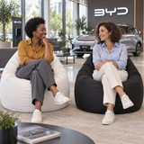 Pack de 2 poufs poire unis