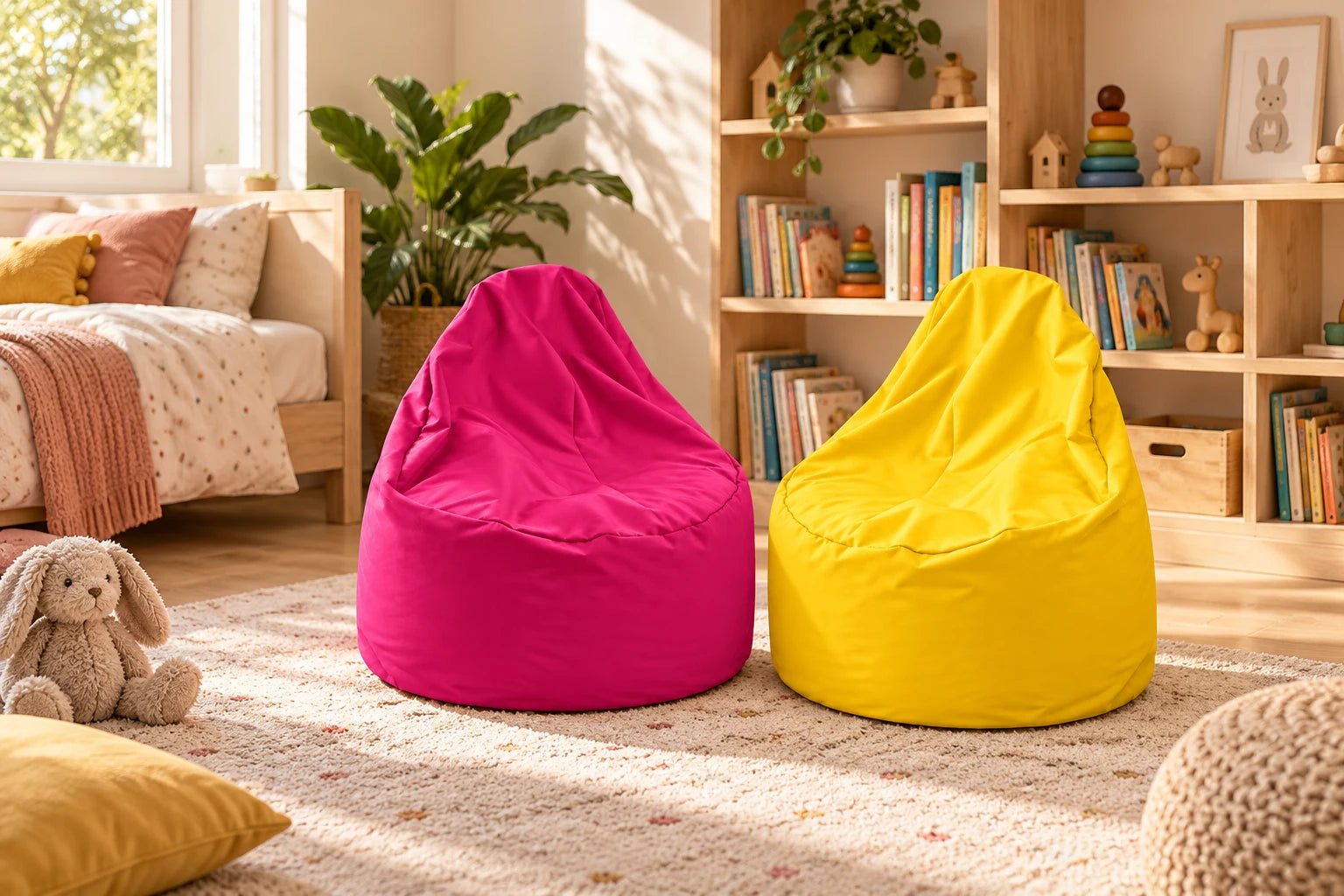 Chambres d’enfants avec les poufs Monpouf