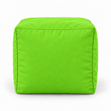 Pouf cube en velours Vert anis – 50 × 50 cm