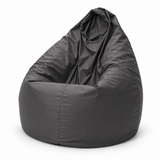 Pouf poire uni gris foncé