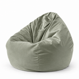 Pouf poire en velours Vert Sauge