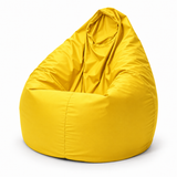 Pouf poire uni jaune