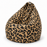 Pouf poire imprimé Léopard