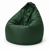 Pouf poire uni vert foncé