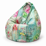 Pouf poire imprimé Paradis