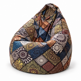 Pouf poire imprimé Le Yogi