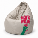 Pouf poire imprimé More Wine