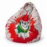 Pouf poire imprimé Stylidog