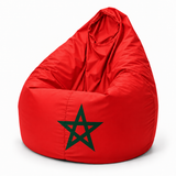 Pouf Poire Rouge – Étoile du Maroc