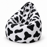 Pouf poire imprimé Peau de vache