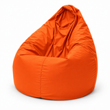 Pouf poire uni orange