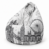 Pouf poire imprimé London Eye