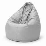 Pouf poire uni gris clair