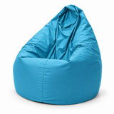 Pouf poire uni bleu turquoise
