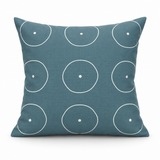 Coussin azure petals carré