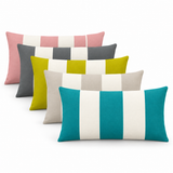 Pack 5 Coussins Rayés Rectangulaires – 60x35cm