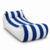 Pouf transat rayé Bleu et blanc – 170 × 70 cm
