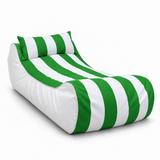 Pouf transat rayé Vert et blanc – 170 × 70 cm