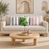 Pack 3 Coussins Rayés Carrés – 43 × 43 cm