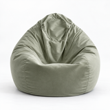 Pouf poire en velours Vert Sauge