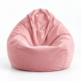 Pouf poire en velours Rose Bébé