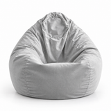 Pouf poire en velours Gris Clair