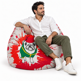 Pouf poire imprimé Stylidog