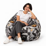 Pouf poire imprimé New York