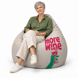 Pouf poire imprimé More Wine