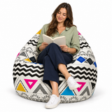 Pouf poire imprimé Le petit Péruvien