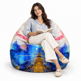 Pouf poire imprimé Rorsha