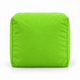 Pouf cube en velours Vert anis – 50 × 50 cm