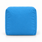 Pouf cube en velours Bleu ciel – 50 × 50 cm