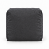 Pouf cube en velours Gris – 50 × 50 cm