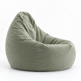 Pouf poire en velours Vert Sauge