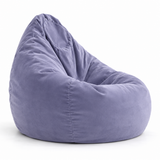 Pouf poire en velours Bleu Perle
