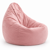Pouf poire en velours Rose Bébé