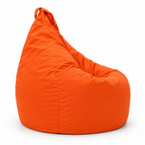 Pouf poire uni orange