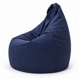 Pouf poire uni bleu marine