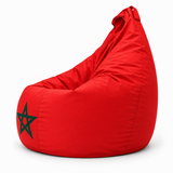 Pouf Poire Rouge – Étoile du Maroc