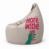 Pouf poire imprimé More Wine