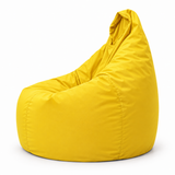 Pouf poire uni jaune