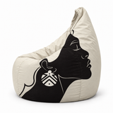 Pouf poire imprimé African Women