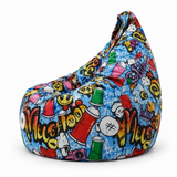 Pouf poire imprimé Freestyle