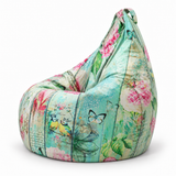 Pouf poire imprimé Paradis