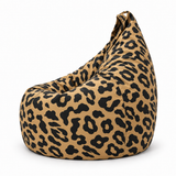 Pouf poire imprimé Léopard