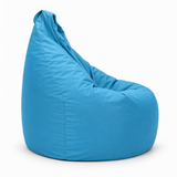 Pouf poire uni bleu turquoise