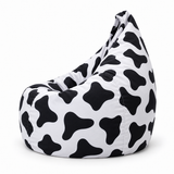 Pouf poire imprimé Peau de vache