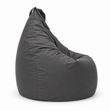 Pouf poire uni gris foncé